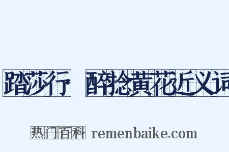 踏莎行·醉捻黄花近义词是什么意思的图片